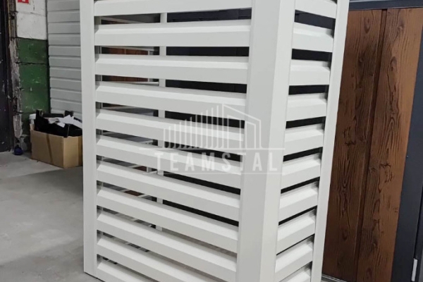 Ogłoszenie - Osłona klimatyzatora – pompy ciepła 100x40x150 cm biały TS1217. Zdjęcie 5