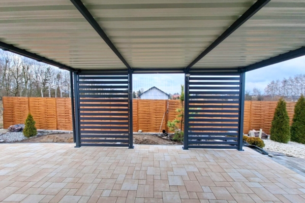 Ogłoszenie - Carport PREMIUM - Wiata samochodowa 4x5m - antracyt - dodatkowa zabudowa TS1227. Zdjęcie 5