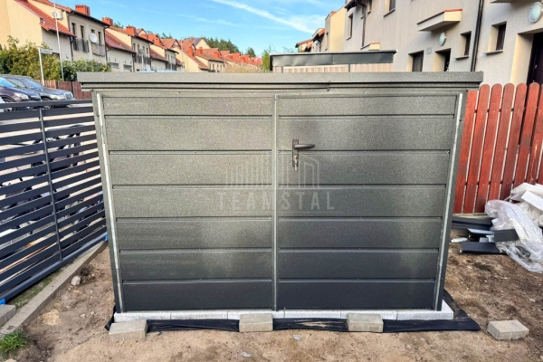 Ogłoszenie - Box rowerowy – schowek Moto-Box 2×1,3m – antracyt TS1235. Zdjęcie 4