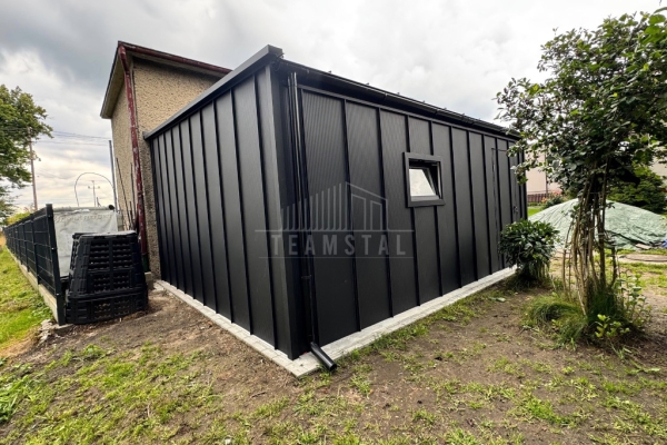 Ogłoszenie - Garaż Blaszany 5x5,5 m - brama segmentowa - 2x okno - drzwi - blacha na rąbek - rynny TS1164. Zdjęcie 3