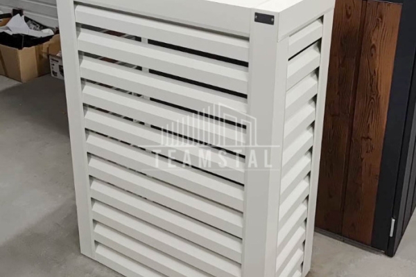 Ogłoszenie - Osłona klimatyzatora – pompy ciepła 100x40x150 cm biały TS1217. Zdjęcie 2
