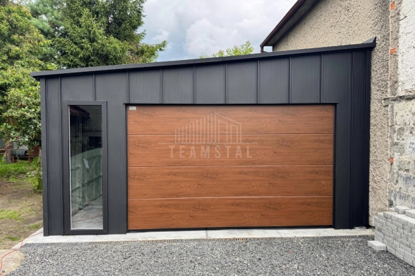 Ogłoszenie - Garaż Blaszany 5x5,5 m - brama segmentowa - 2x okno - drzwi - blacha na rąbek - rynny TS1164. Zdjęcie 4