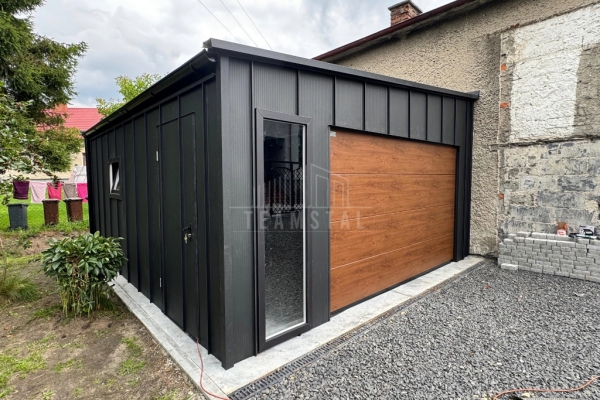 Ogłoszenie - Garaż Blaszany 5x5,5 m - brama segmentowa - 2x okno - drzwi - blacha na rąbek - rynny TS1164. Zdjęcie 5