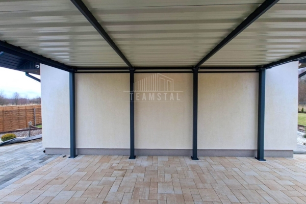 Ogłoszenie - Carport PREMIUM - Wiata samochodowa 4x5m - antracyt - dodatkowa zabudowa TS1227. Zdjęcie 6