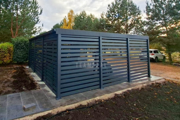 Ogłoszenie - CarPort PREMIUM - wiata samochodowa 6x6 - antracyt - dodatkowa zabudowa TS1143. Zdjęcie 4