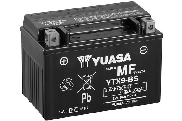 Ogłoszenie - Akumulator motocyklowy 8,4Ah 135A  YUASA YTX9-BS AGM. Zdjęcie 1