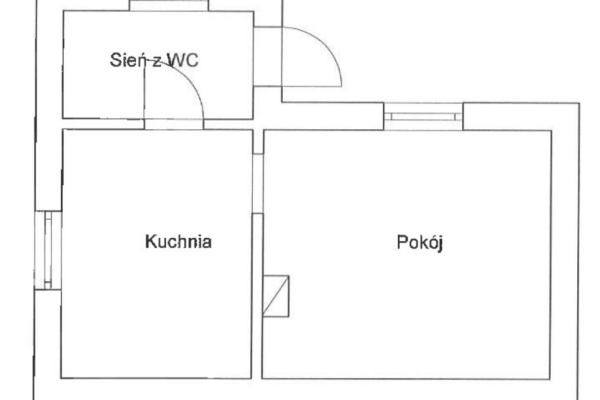 Ogłoszenie - Lokal mieszkalny 28,60m2 z udziałem w częściach wspólnych. Zdjęcie 1