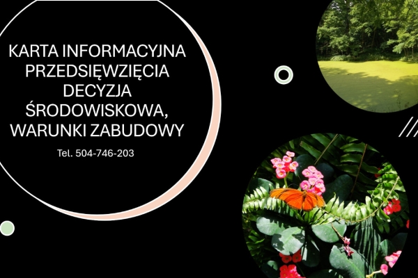 Ogłoszenie - Napisać kartę informacyjną przedsięwzięcia, tel. 504-746-203, cennik. Zdjęcie 1
