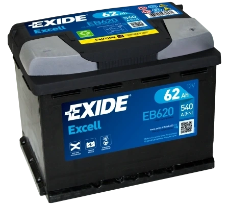 Ogłoszenie - Akumulator 62Ah 540A EB620 Exide Excell. Zdjęcie 1