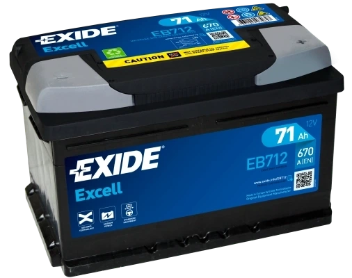 Ogłoszenie - Akumulator 71Ah 670A EB712 Exide Excell. Zdjęcie 1