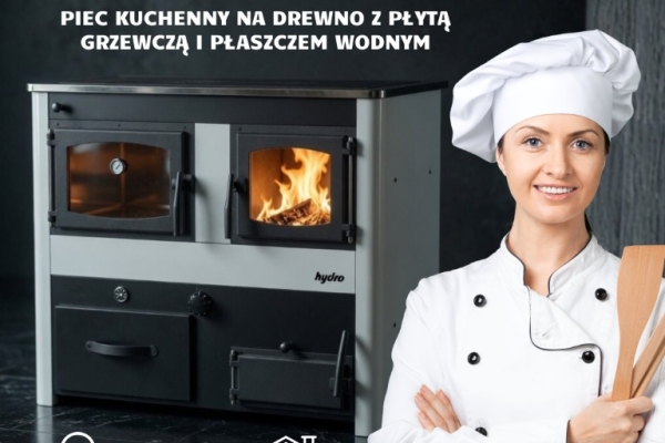 Ogłoszenie - Piec kuchenny na drewno Concept 2 - 18 kW z płaszczem wodnym - ogrzewanie i gotowanie. Zdjęcie 1