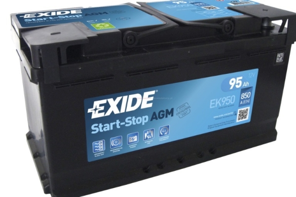 Ogłoszenie - Akumulator 95Ah 850A EXIDE AGM start&stop EK950. Zdjęcie 1