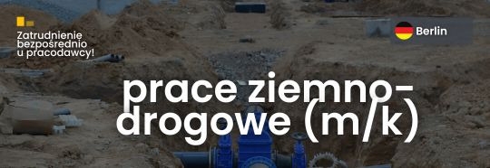 Ogłoszenie - praca Berlin - Pracownik robót ziemnych / pracownik drogowy (Tiefbau) (m/k). Zdjęcie 1