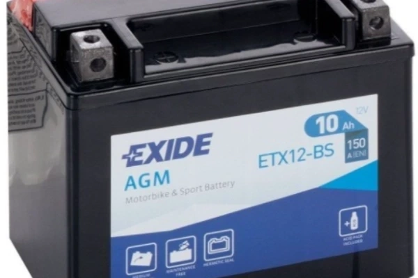 Ogłoszenie - Akumulator MOTO 10Ah 150A EXIDE ETX12-BS L+. Zdjęcie 1