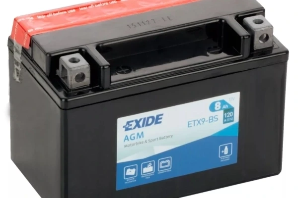 Ogłoszenie - Akumulator MOTO 8Ah 120A EXIDE ETX9-BS L+. Zdjęcie 1