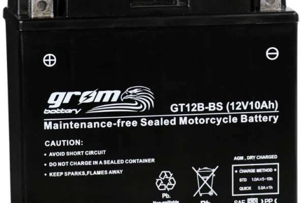 Ogłoszenie - Akumulator motocyklowy 10Ah 180A GROM GT12B-BS YT12B-BS L+. Zdjęcie 1