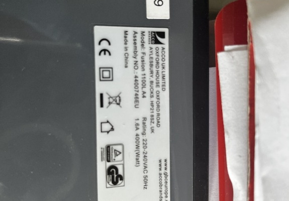 Ogłoszenie - Sprzedam laminator FUSION 1100L GBC. Zdjęcie 2