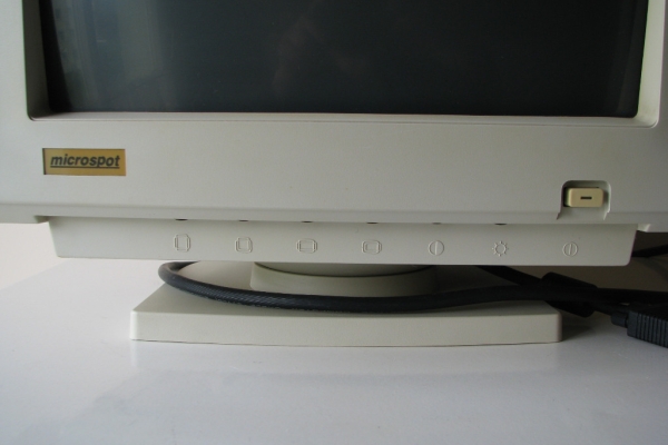 Ogłoszenie - Monitor do komputera CRT Microspot, 14 cali, 1995r. Retro Gaming PC DOS SVGA. Zdjęcie 10