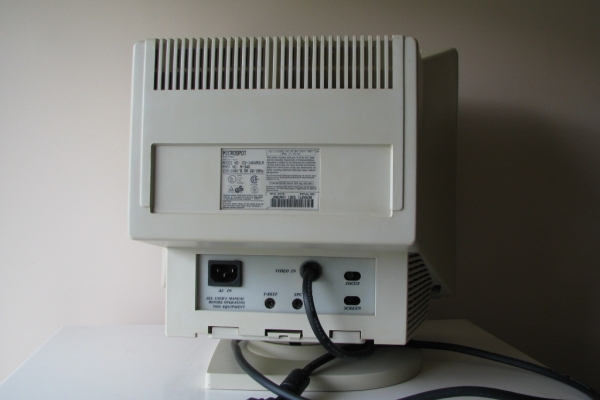 Ogłoszenie - Monitor do komputera CRT Microspot, 14 cali, 1995r. Retro Gaming PC DOS SVGA. Zdjęcie 7
