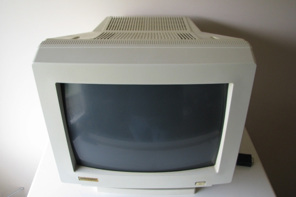 Ogłoszenie - Monitor do komputera CRT Microspot, 14 cali, 1995r. Retro Gaming PC DOS SVGA. Zdjęcie 3