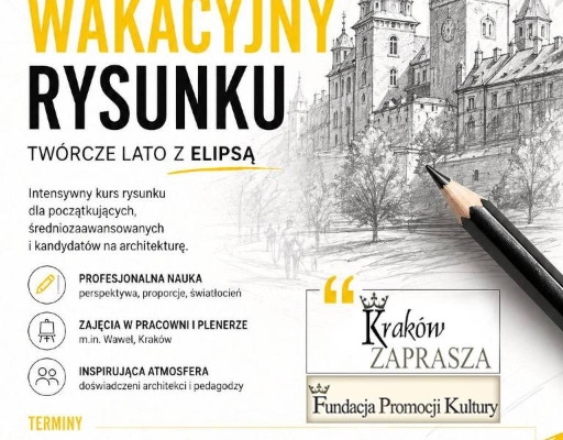 Ogłoszenie - Kurs Wakacyjny Rysunku 2026. Zdjęcie 1