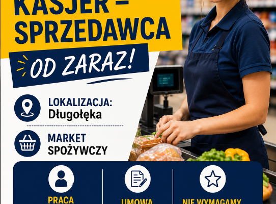 Ogłoszenie - Kasjer Sprzedawca. Zdjęcie 1
