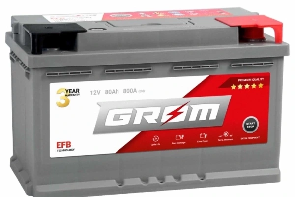 Ogłoszenie - Akumulator Grom EFB Start Stop 80Ah 800A. Zdjęcie 1