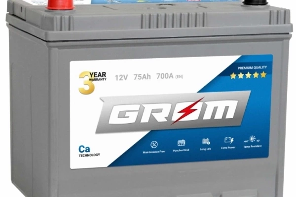 Ogłoszenie - Akumulator Grom Premium 75Ah 700A Japan Lewy Plus. Zdjęcie 1