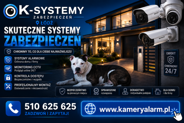 Ogłoszenie - Montaż Kamer Monitoringu Łódź | Monitoring CCTV | Kamery IP | OK-Systemy Zabezpieczeń | kameryalarm.pl. Zdjęcie 1