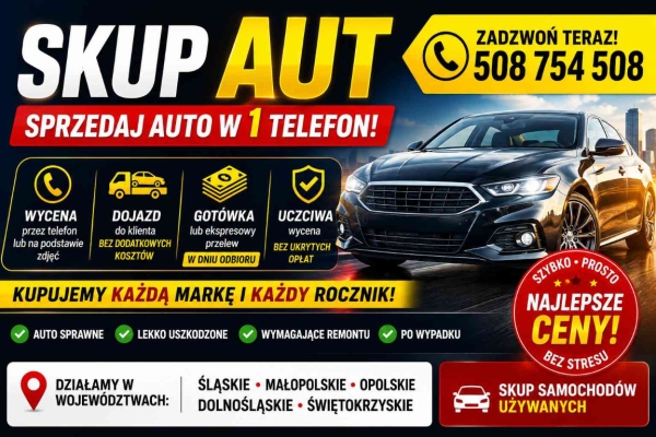 Ogłoszenie - Skup aut - Gotówka od ręki | Skup samochodów | Kupię samochód | Skup samochodów używanych. Zdjęcie 1