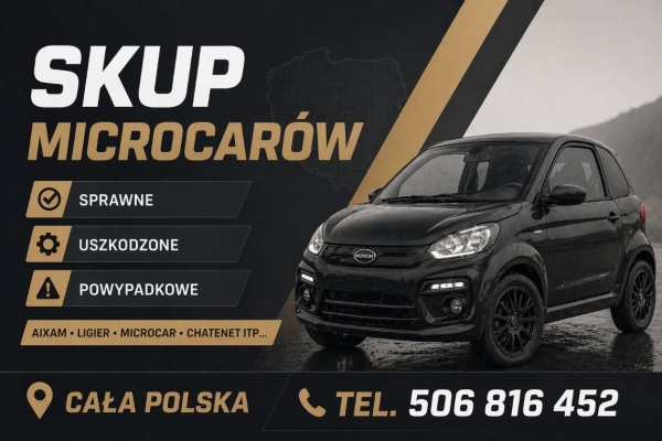 Ogłoszenie - SKUP MICROCARÓW -SPRAWNYCH I USZKODZONYCH- LIGIER AIXAM CHATENET MICROCAR JDM. Zdjęcie 4