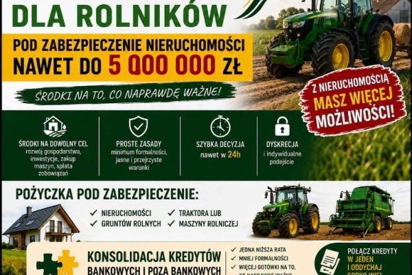 Ogłoszenie - Kredyty dla firm i rolników. Zdjęcie 1