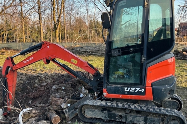 Ogłoszenie - Minikoparka 2,7 T – KUBOTA U27-4. Zdjęcie 4