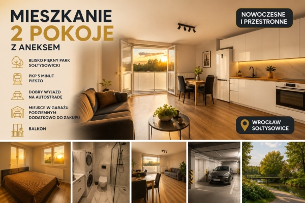Ogłoszenie - 2pok, 37met, Okolice Strzeleckiej BALKON/KOMÓRKA/GARAŻ (Wrocław). Zdjęcie 1
