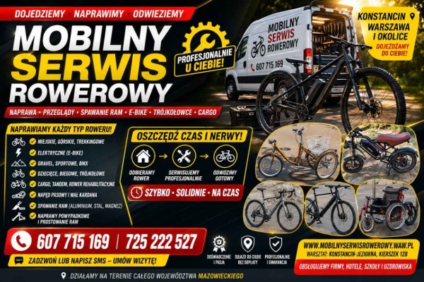 Ogłoszenie - Serwis Mobilny Rowery Trójkołowe Cargo MTB Gravel Naprawa, Spawanie,Mazowieckie. Zdjęcie 7