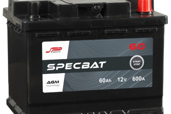 Ogłoszenie - Akumulator Specbat Agm Start&Stop 60Ah 600A Prawy Plus. Zdjęcie 1