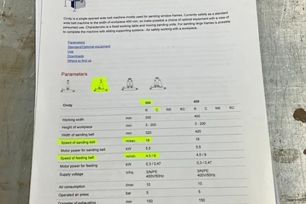 Ogłoszenie - Szlifierka szerokotaśmowa HOUFEK Cindy 300 C + podajnik z magazynkiem. Zdjęcie 3