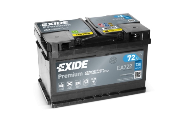 Ogłoszenie - Akumulator 72Ah 720A EA722 Exide Premium. Zdjęcie 1