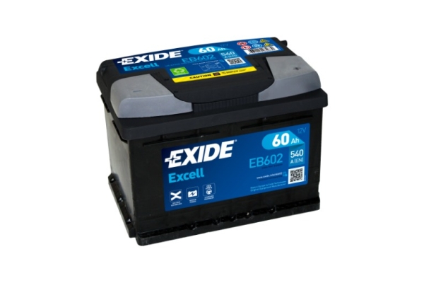 Ogłoszenie - Akumulator 60Ah 540A EB602 Exide Excell. Zdjęcie 1