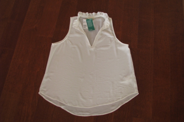 Ogłoszenie - Letnia, biała bluzka, koszula, luźny krój bez rękawów, rozm. 44/ XL. Zdjęcie 4