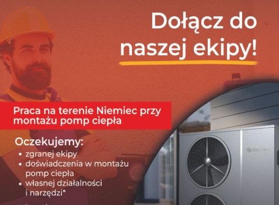 Ogłoszenie - Instalator Pomp Ciepła Niemcy możliwe 20 tyś. miesięcznie i więcej. Zdjęcie 1