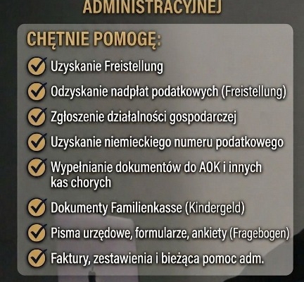 Ogłoszenie - Feeistellung i niemiecka papierologia dla Polskich firm. Zdjęcie 1