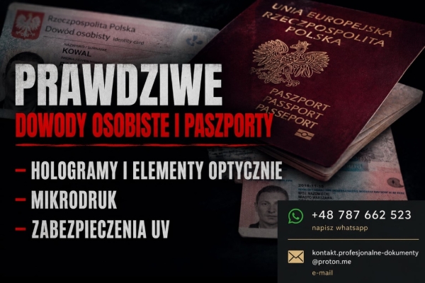 Ogłoszenie - Kup prawdziwy Dowód osobisty oraz Paszport.. Zdjęcie 1