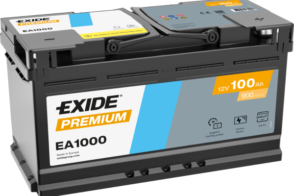 Ogłoszenie - Akumulator 100Ah 900A Exide Premium EA1000 PRAWY PLUS. Zdjęcie 1