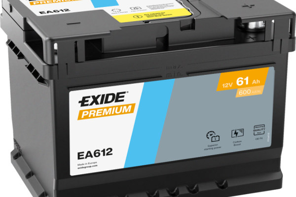 Ogłoszenie - Akumulator 61Ah 600A Exide Premium EA612 PRAWY PLUS. Zdjęcie 1