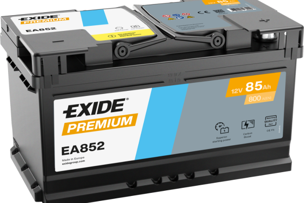 Ogłoszenie - Akumulator 85Ah 800A Exide Premium EA852 PRAWY PLUS. Zdjęcie 1