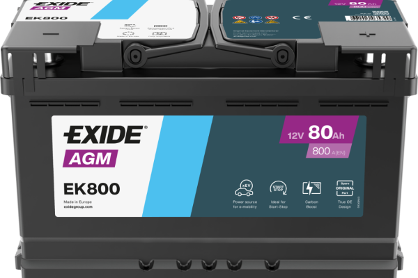 Ogłoszenie - Akumulator 80Ah 800A Exide AGM start&stop EK800. Zdjęcie 1
