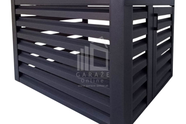 Ogłoszenie - Osłona klimatyzatora – pompy ciepła 90x50x70 cm antracyt – drzwiczki ID1142. Zdjęcie 1