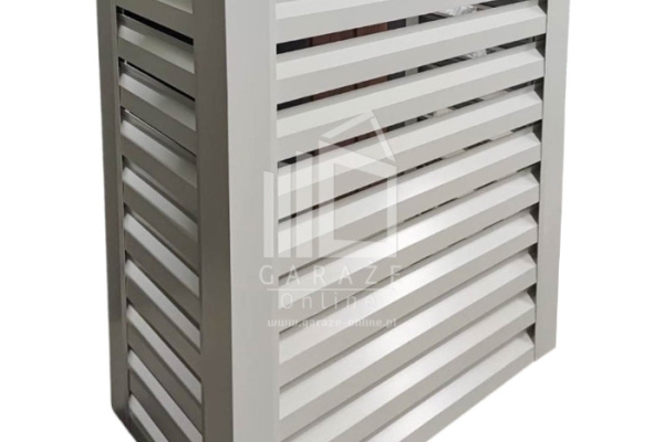 Ogłoszenie - Osłona klimatyzatora – pompy ciepła 100x40x150 cm biały ID1145. Zdjęcie 1
