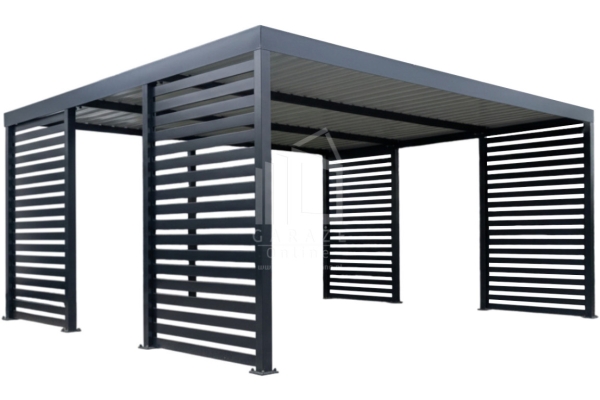 Ogłoszenie - CarPort PREMIUM - wiata samochodowa 4,5x5,5 - antracyt - dodatkowa zabudowa ID1172. Zdjęcie 1